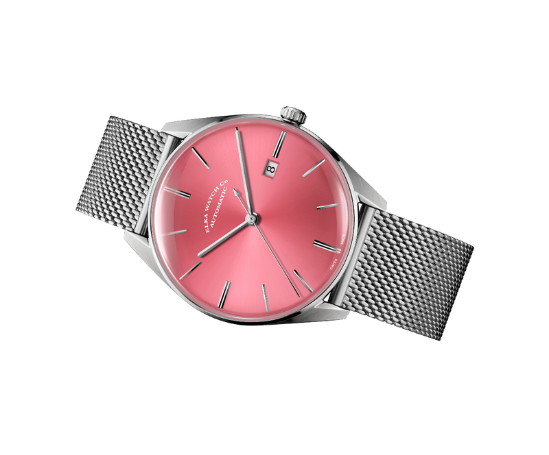 ELKA D06-1001 Automatic Baby Pink Dial & Milanese Mesh
