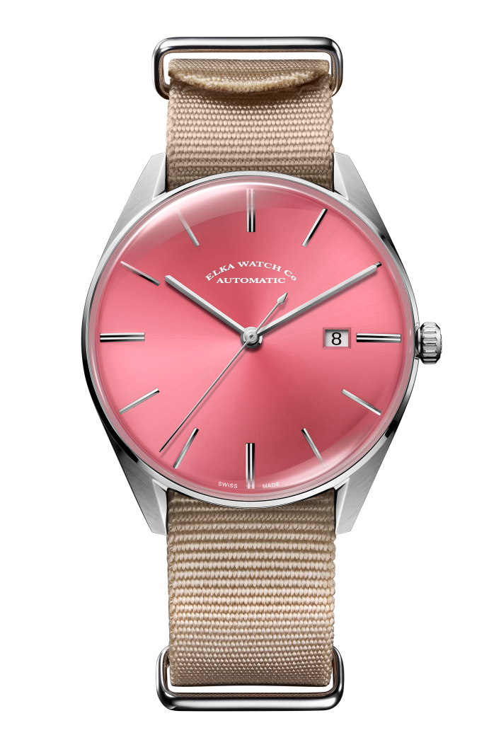 ELKA D06-0901 Automatic Light Rose Dial & Beige Nato