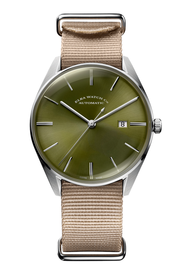 ELKA D05-0901 Automatic Olive Green Dial & Beige NATO