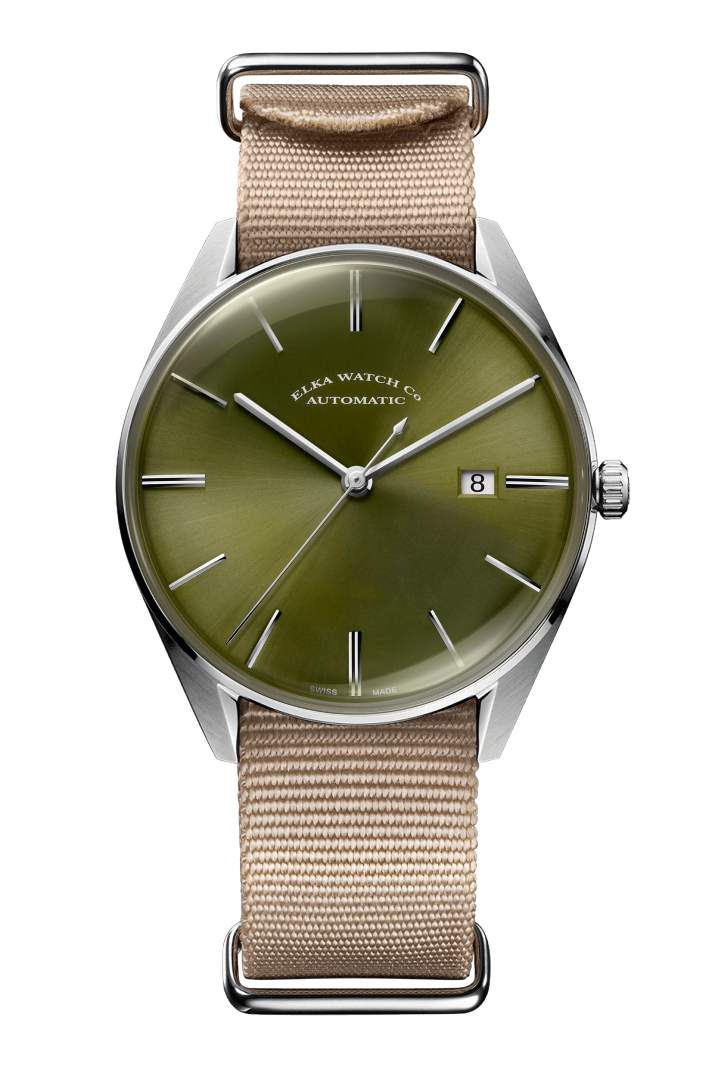 ELKA D05-0901 Automatic Olive Green Dial & Beige NATO