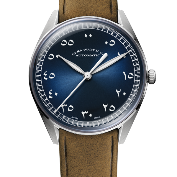 ELKA X12-0804 Automatic Blue Gradient Dial & Cognac Suede