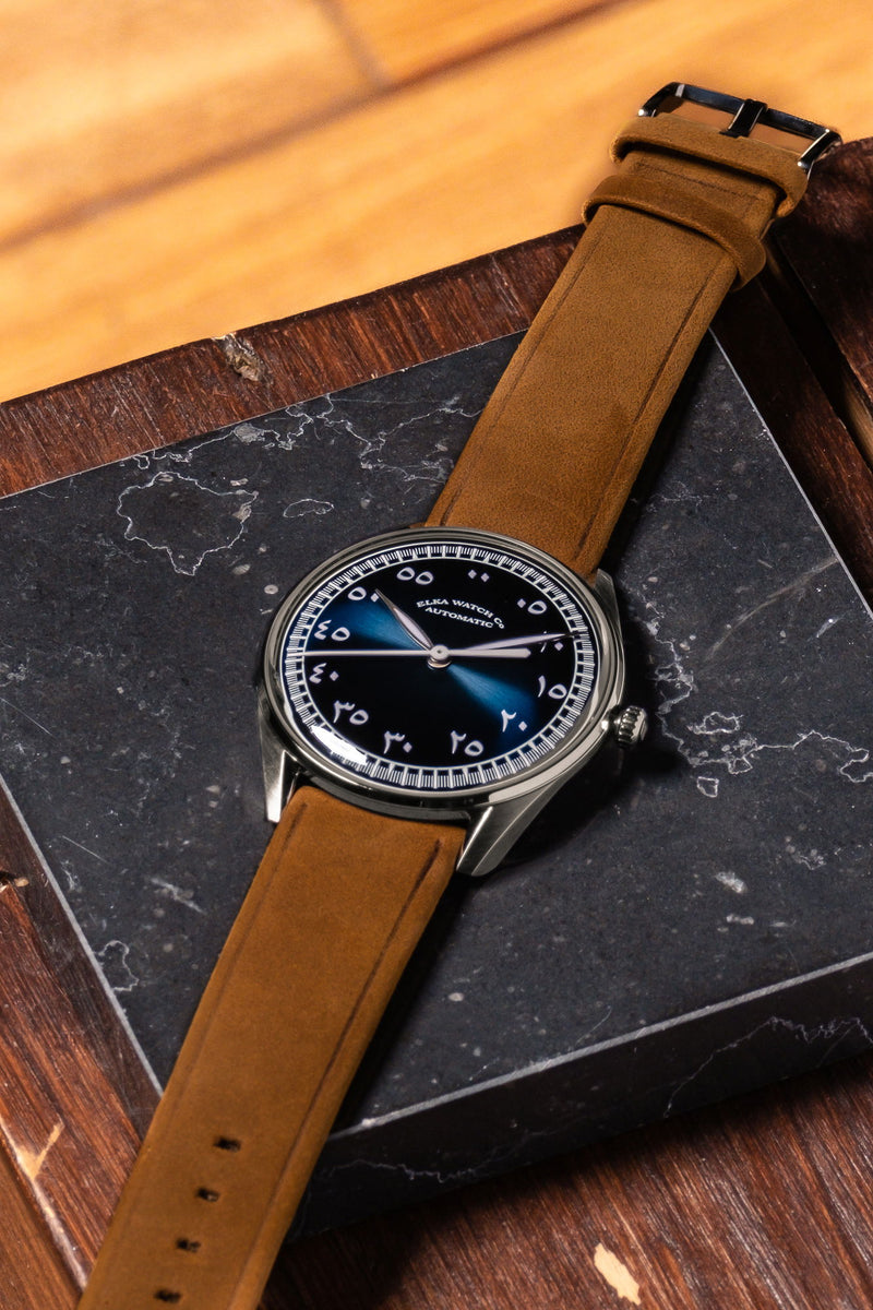ELKA X12-0804 Automatic Blue Gradient Dial & Cognac Suede