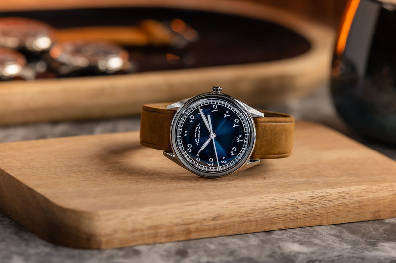 ELKA X12-0804 Automatic Blue Gradient Dial & Cognac Suede