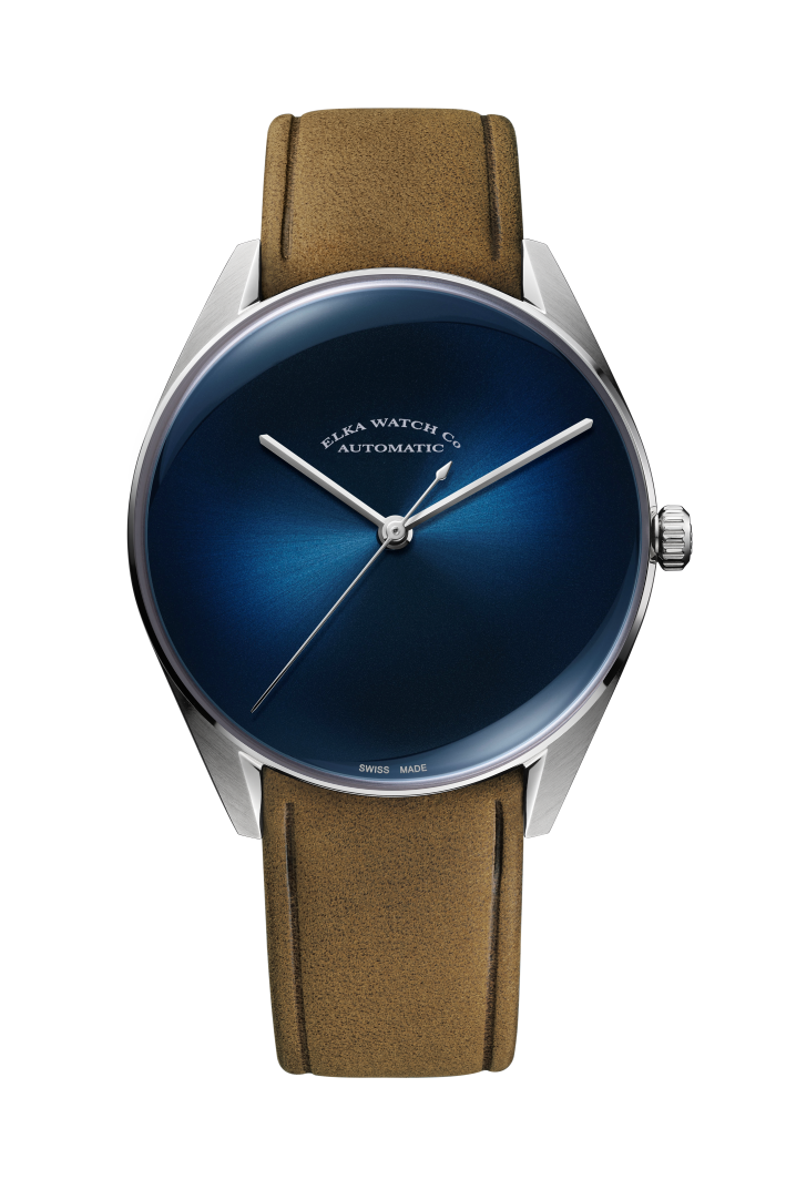 ELKA D09-0804 Automatic Blue Dial & Cognac Suede