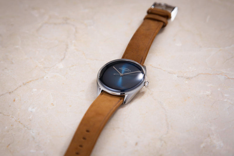 ELKA D09-0804 Automatic Blue Dial & Cognac Suede