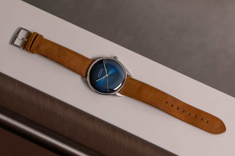 ELKA D09-0804 Automatic Blue Dial & Cognac Suede