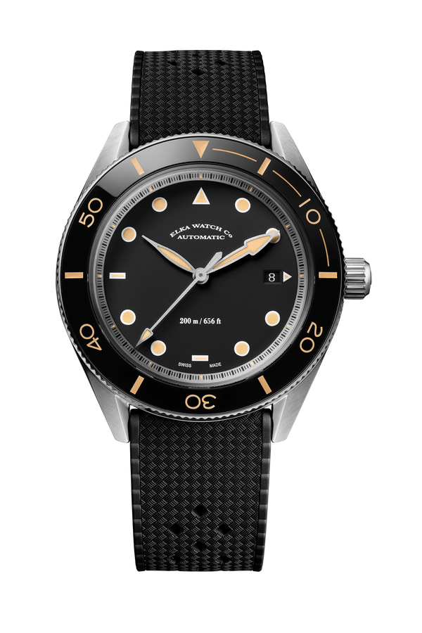 ELKA Arinis AF02-1202 Automatic Black Dial & Black Tropic Rubber