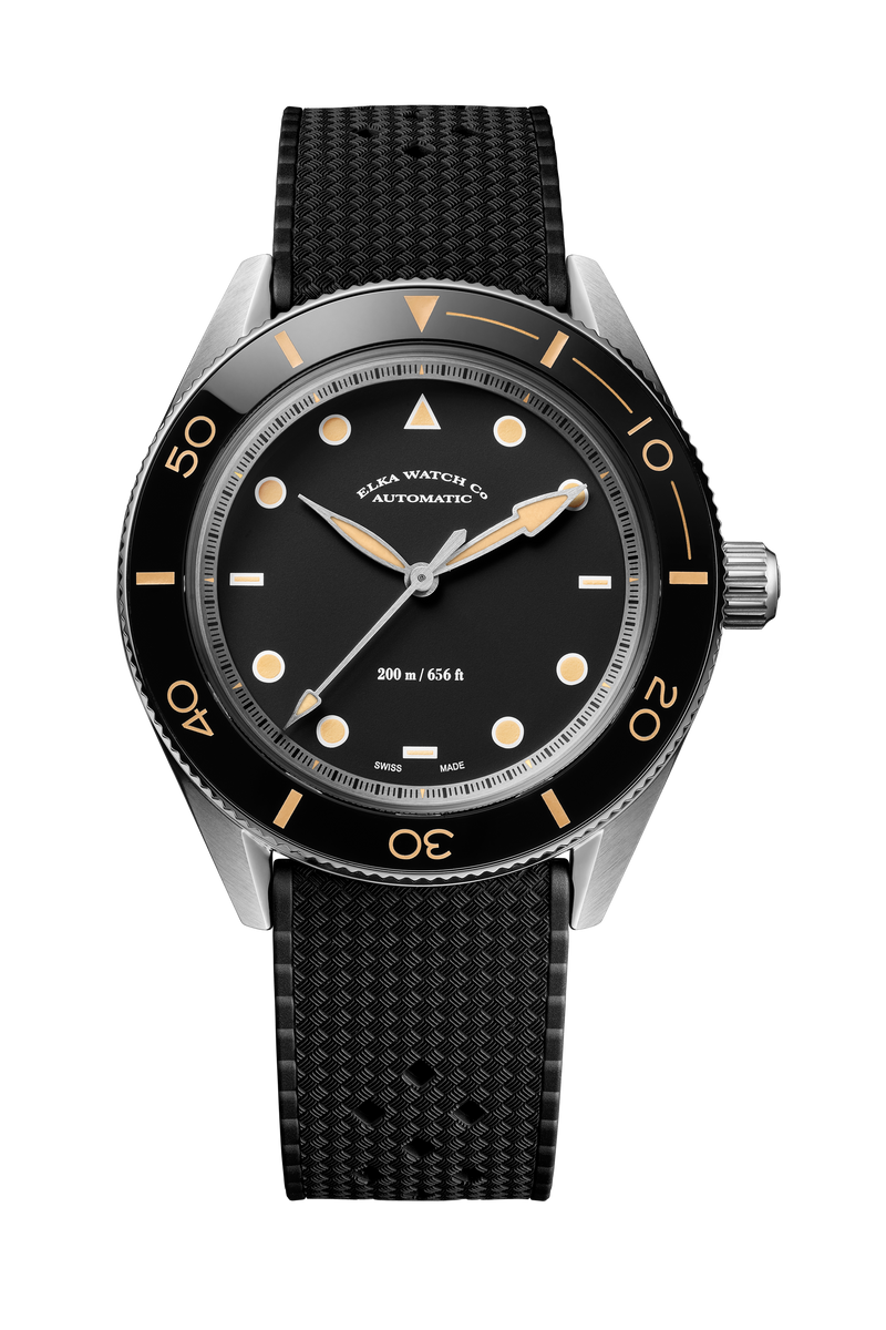 ELKA Arinis AF02W-1202 Automatic Black Dial & Black Tropic Rubber