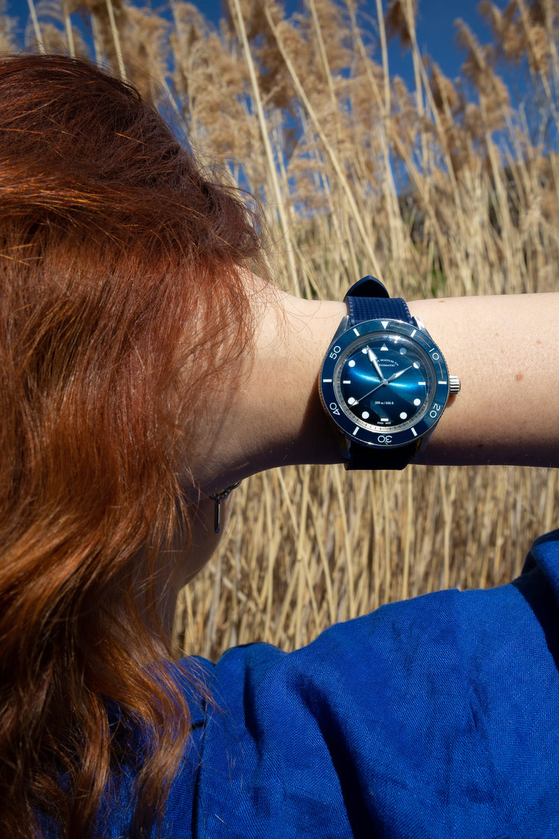 ELKA Arinis AF01w-1201 Automatic Blue Gradient Dial & Blue Tropic Rubber