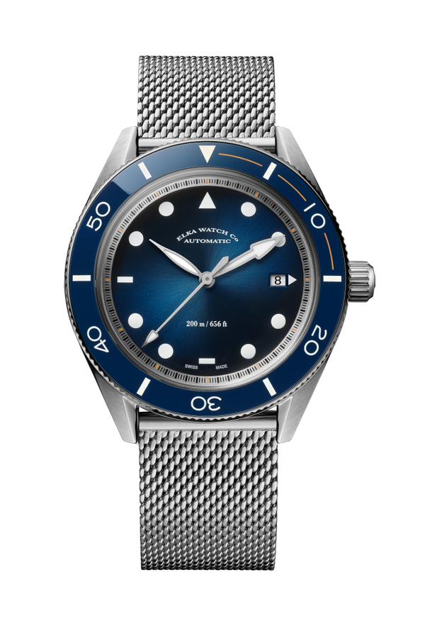 ELKA Arinis AF01-1001 Automatic Blue Gradient Dial & Milanese Mesh