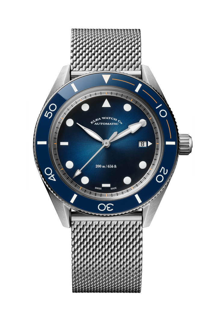 ELKA Arinis AF01-1001 Automatic Blue Gradient Dial & Milanese Mesh