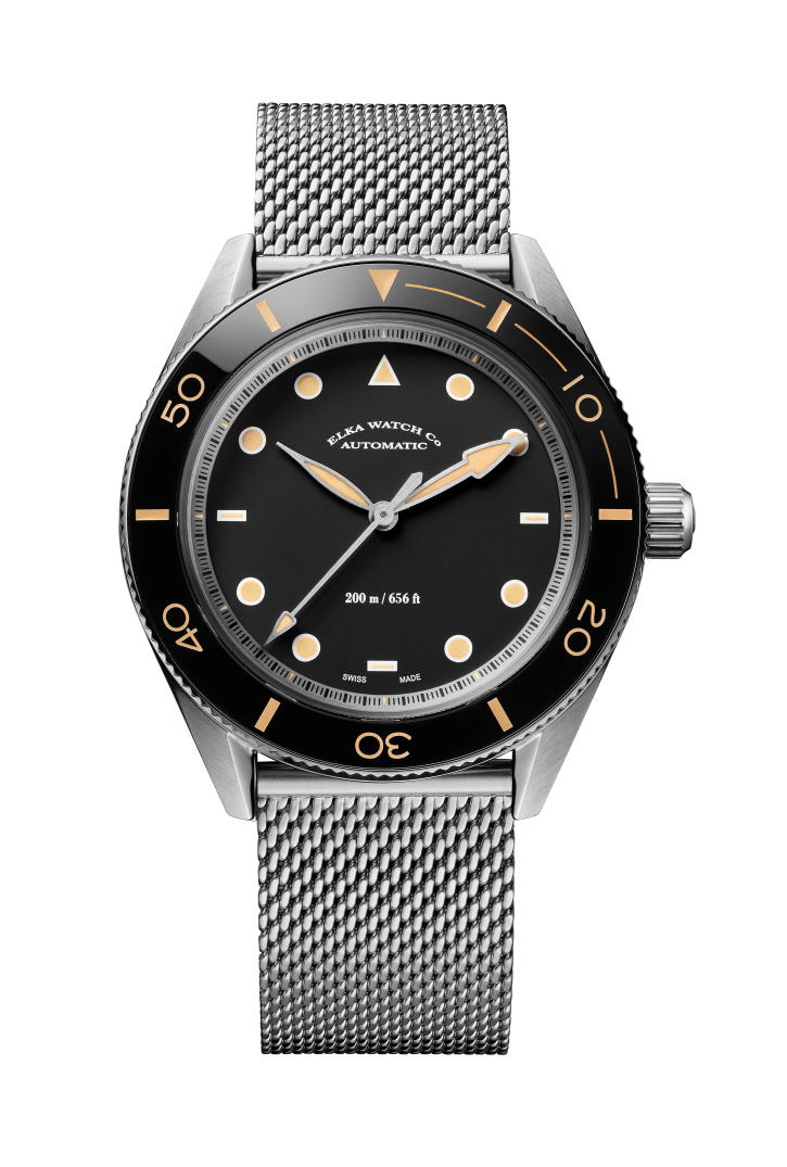 ELKA Arinis AF02W-1001 Automatic Black Dial & Milanese Mesh
