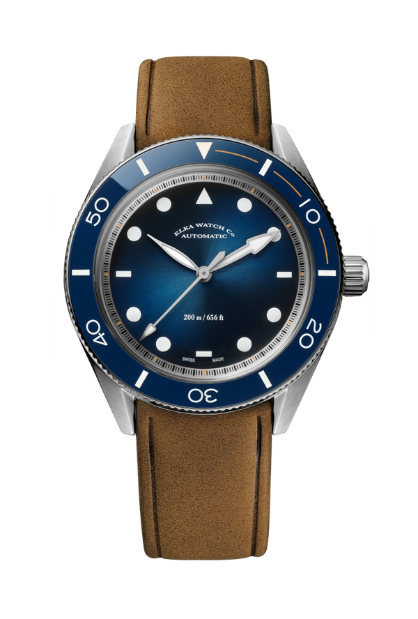 ELKA Arinis AF01W-0804 Automatic Blue Gradient Dial & Cognac Nubuck