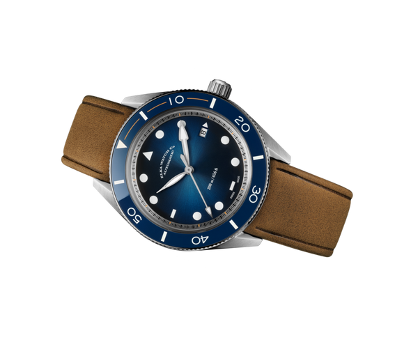 ELKA Arinis AF01-0804 Automatic Blue Gradient Dial & Cognac Nubuck