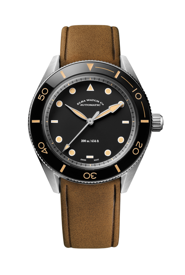 Elka Arinis AF02W-0804 Automatic Black Dial & Cognac Nubuck