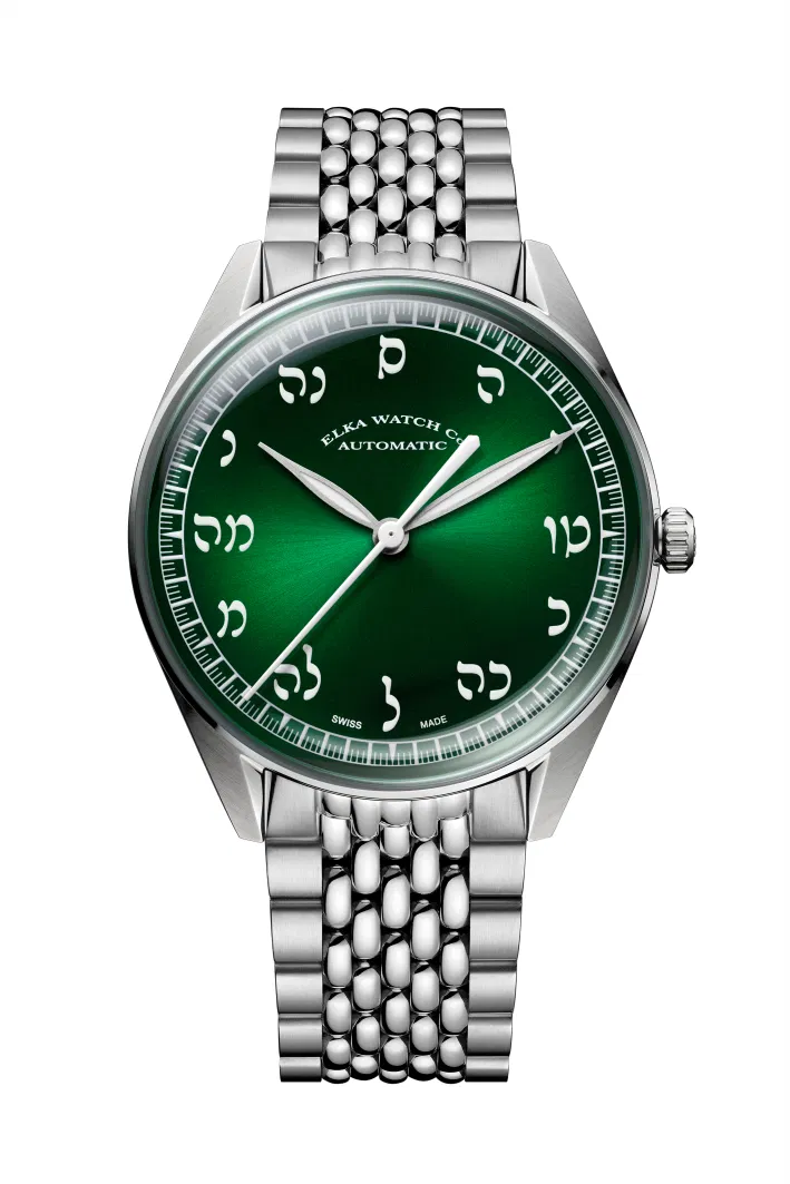 ELKA X16-1003 Automatic Green Gradient Dial & Metal Bracelet