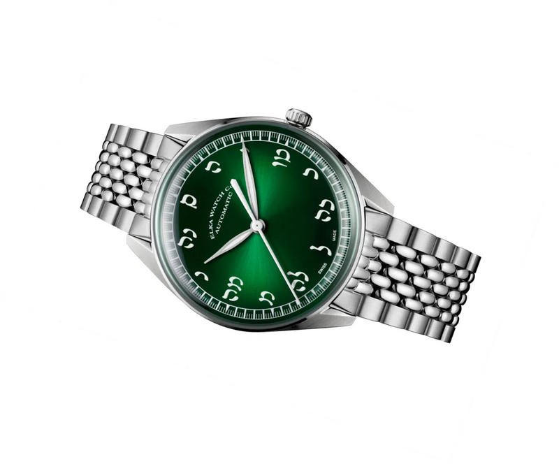 ELKA X16-1003 Automatic Green Gradient Dial & Metal Bracelet