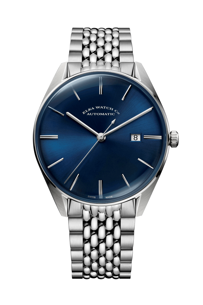 ELKA D02-1003 Automatic Blue Dial & Rice-Grain Bracelet