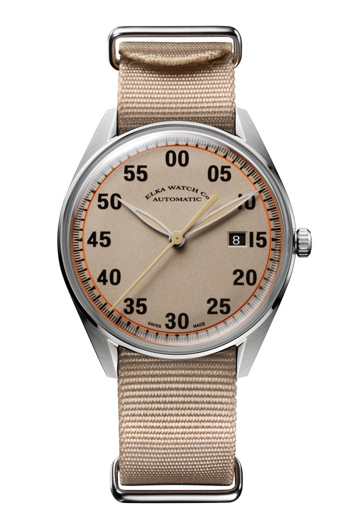 ELKA X02B-0901 Automatic Beige Dial & Beige Nato