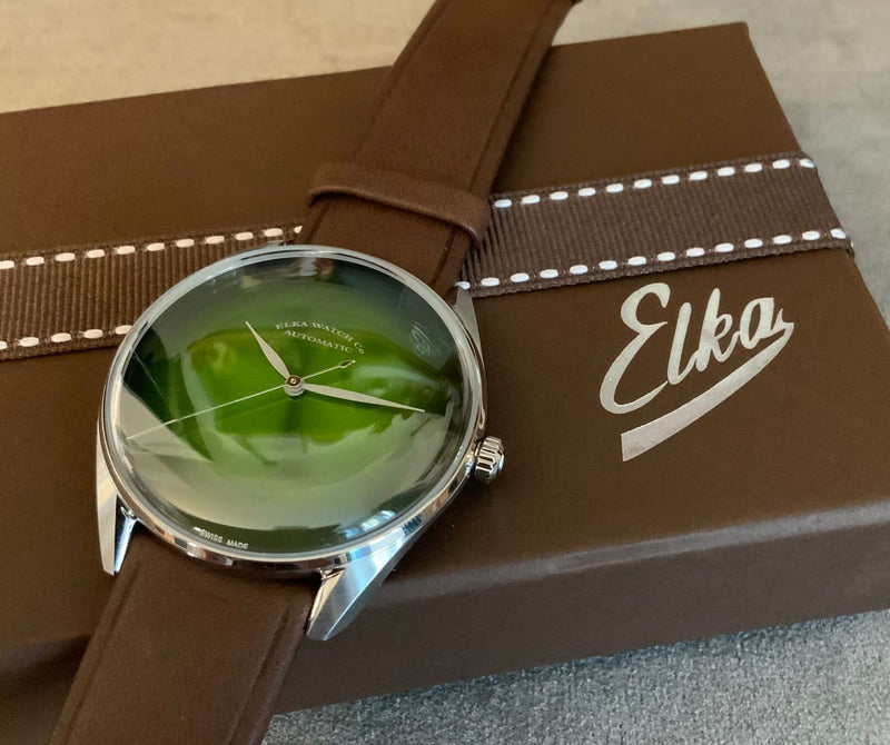 ELKA S05-0811 Automatic Green Dial & Brown Leather