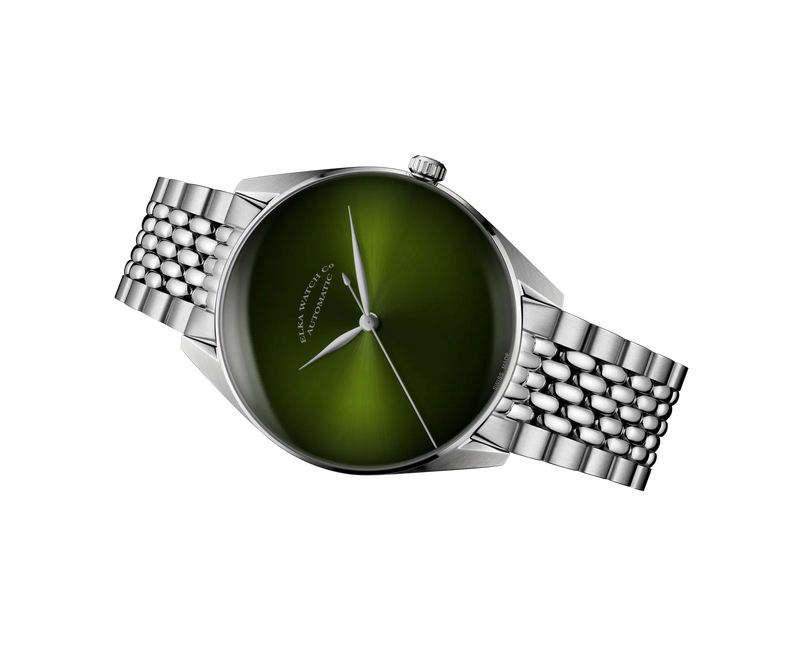 ELKA S05-1003 Automatic Gradient Green Dial & Rice-Grain Bracelet