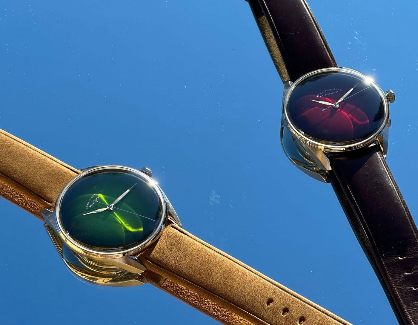エクエル ELKA S05-0811 Automatic Green Dial & Brown Leather | Official
