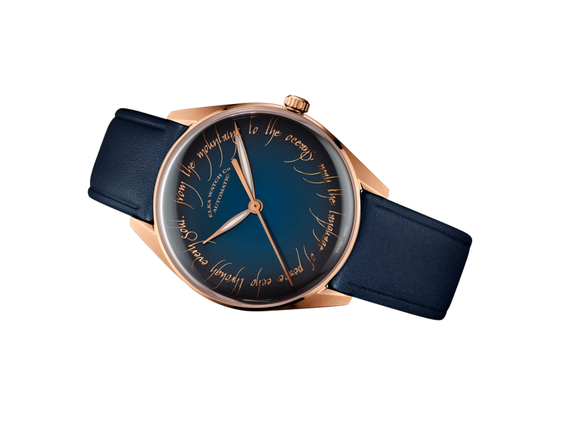 ELKA TP01-0805 Automatic Dark Blue Dial & Blue Leather