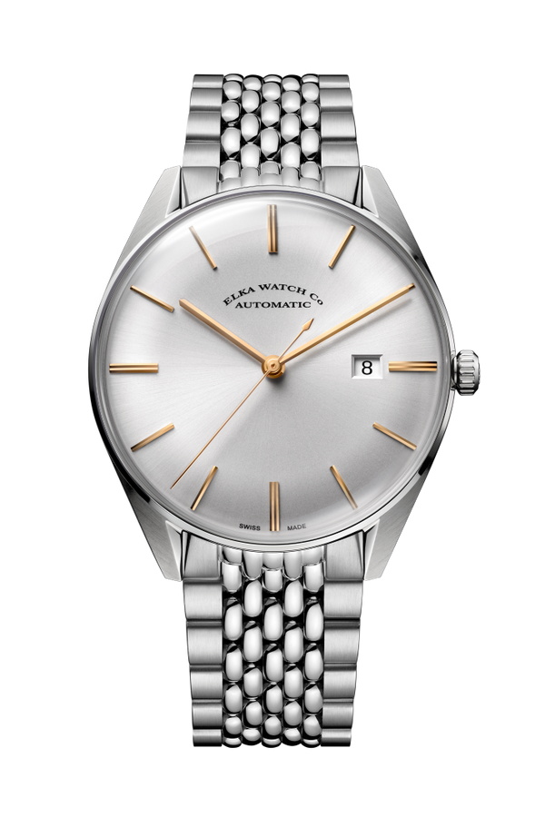 ELKA D01-1003 Automatic Silver Dial & Rice-Grain Bracelet