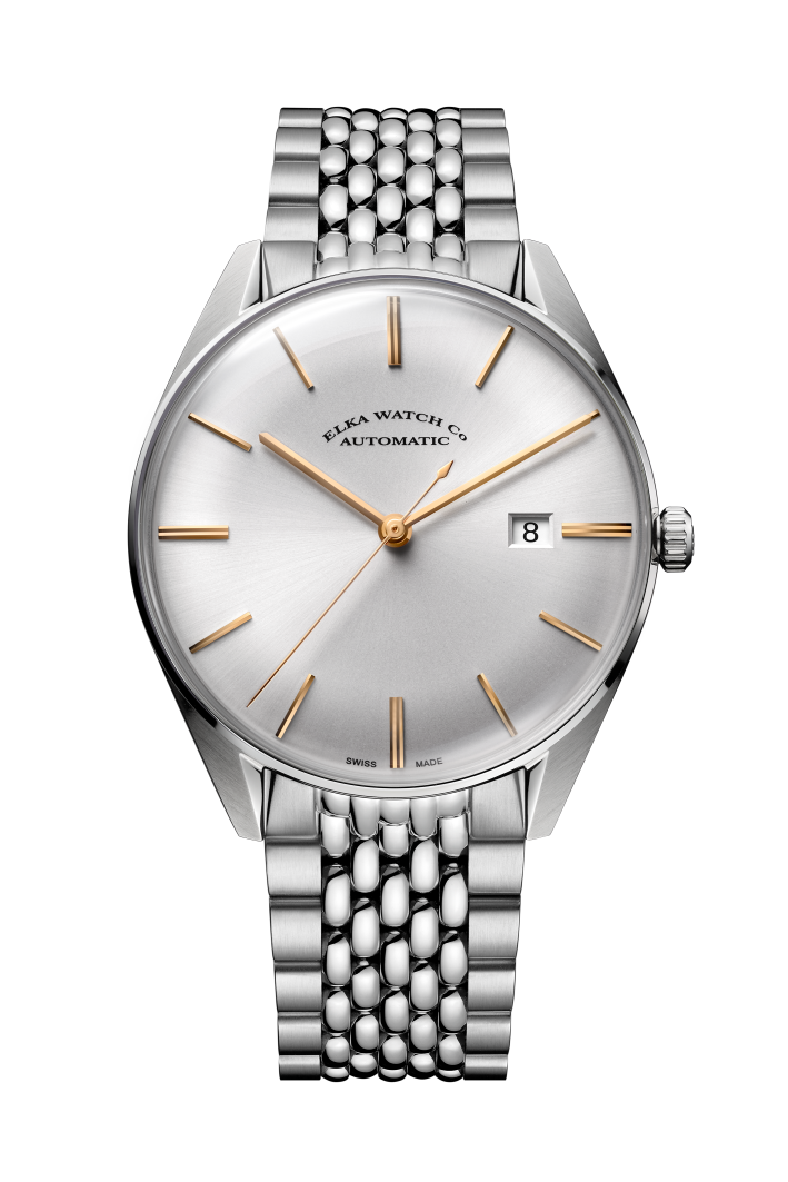 ELKA D01-1003 Automatic Silver Dial & Rice-Grain Bracelet