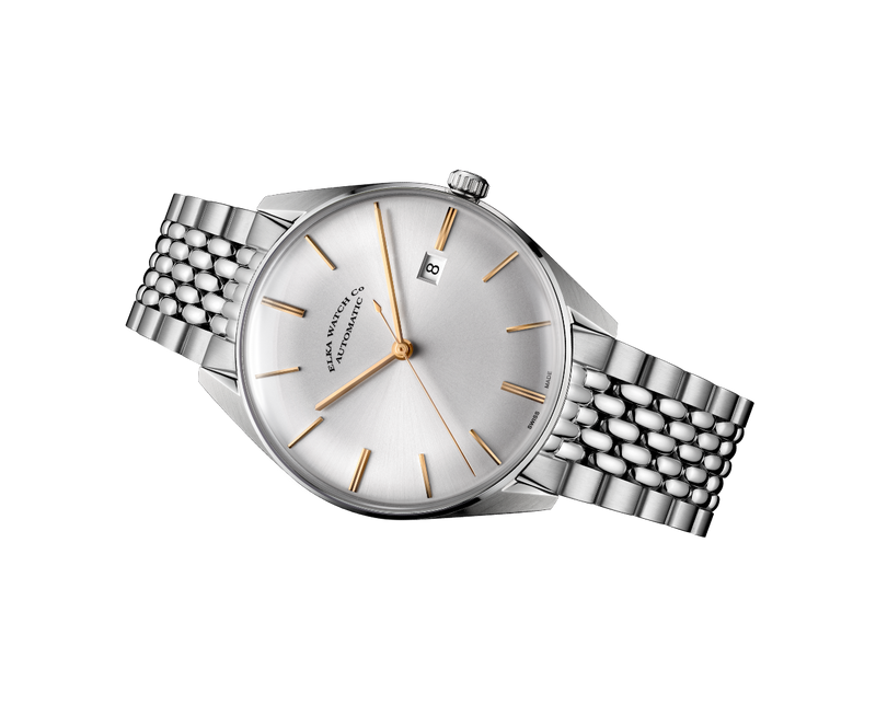 ELKA D01-1003 Automatic Silver Dial & Rice-Grain Bracelet