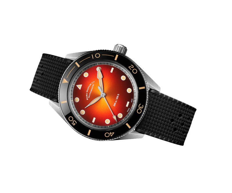 ELKA Arinis AF03W-1202 Automatic Amber Dial & Black Tropic Rubber