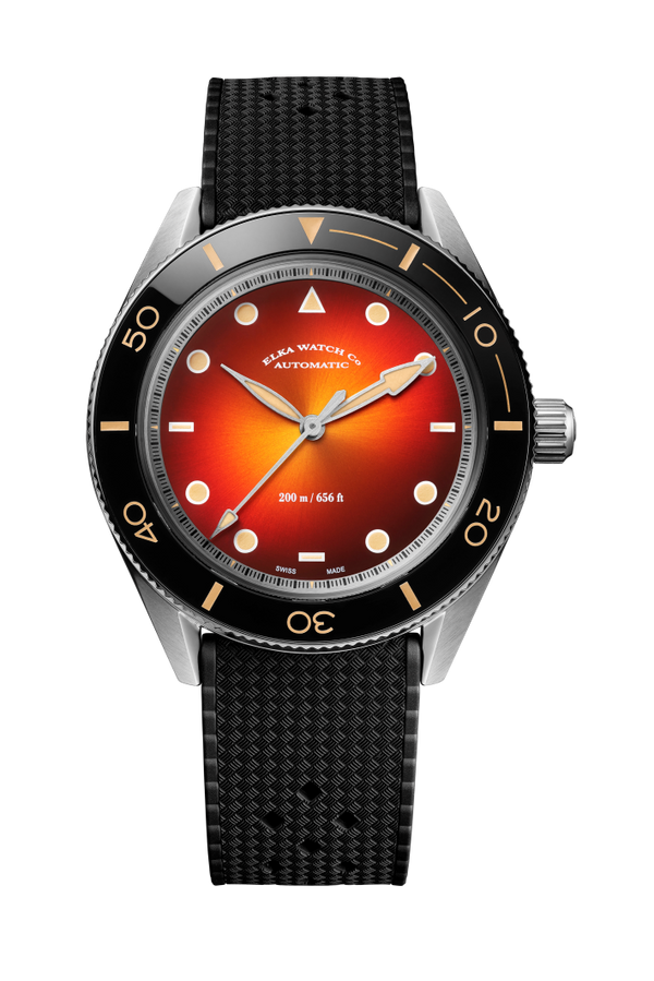 ELKA Arinis AF03W-1202 Automatic Amber Dial & Black Tropic Rubber