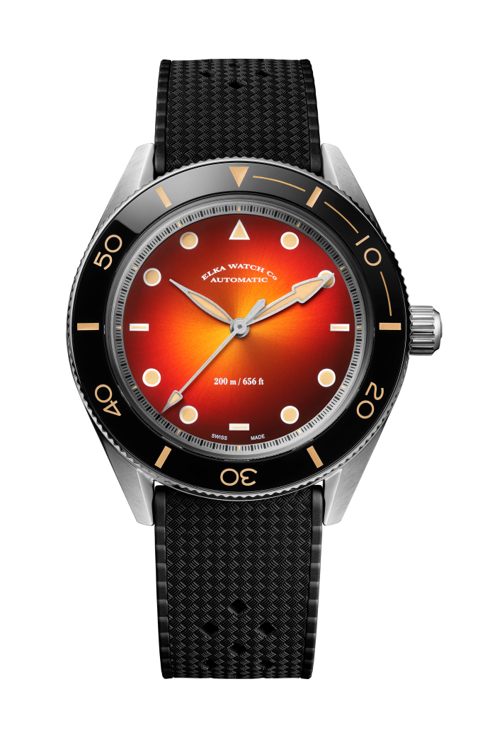 ELKA Arinis AF03W-1202 Automatic Amber Dial & Black Tropic Rubber