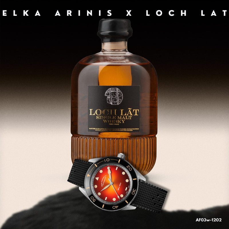 ELKA Arinis AF03W-1202 Automatic Amber Dial & Black Tropic Rubber