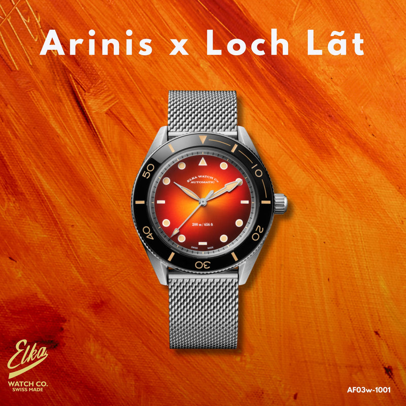 ELKA Arinis AF03W-1001 Automatic Amber Dial & Milanese Mesh