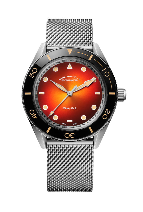 ELKA Arinis AF03W-1001 Automatic Amber Dial & Milanese Mesh