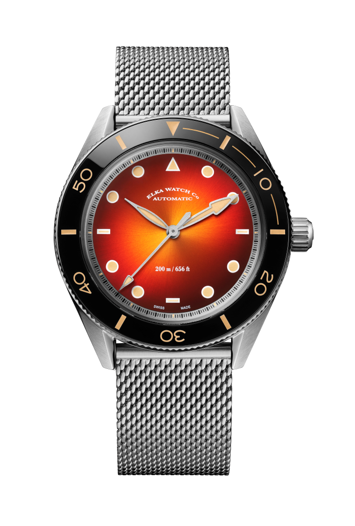 ELKA Arinis AF03W-1001 Automatic Amber Dial & Milanese Mesh