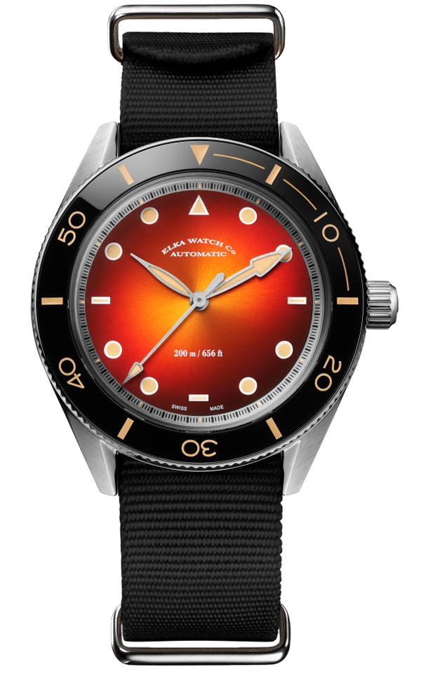 ELKA Arinis AF03w-0904 Automatic Amber Dial & Black Nato