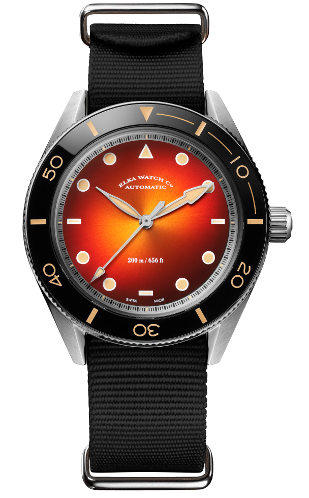 ELKA Arinis AF03w-0904 Automatic Amber Dial & Black Nato