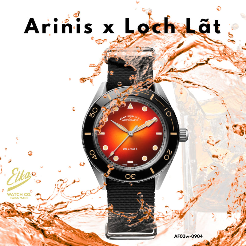 ELKA Arinis AF03w-0904 Automatic Amber Dial & Black Nato