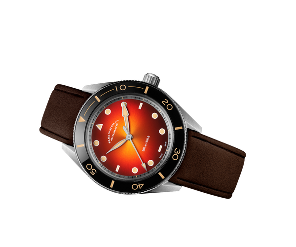 ELKA Arinis AF03W-0811 Automatic Amber Dial & Brown Leather