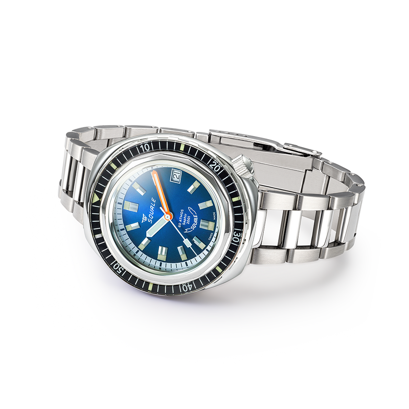 Squale 2001 Sunray Blue Automatic Steel Watch 2001BKBL.AC
