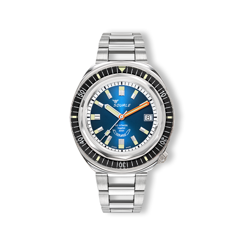 Squale 2001 Sunray Blue Automatic Steel Watch 2001BKBL.AC