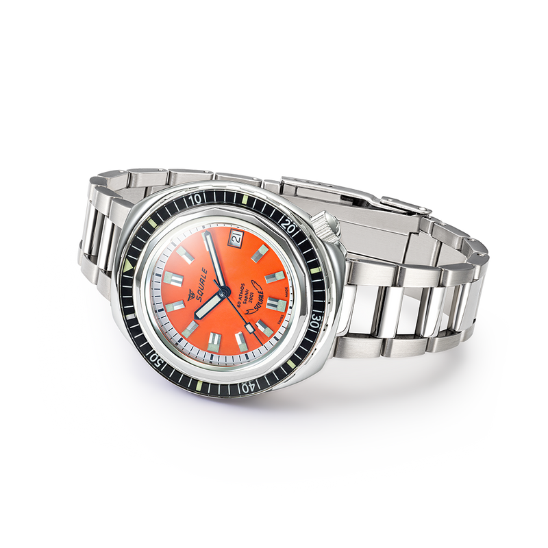 Squale 2001 Reverse Orange Automatic Steel Watch 2001BKOR.AC