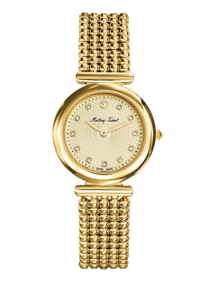 Mathey-Tissot Allure Yellow Gold Plated & White Dial D539PDI