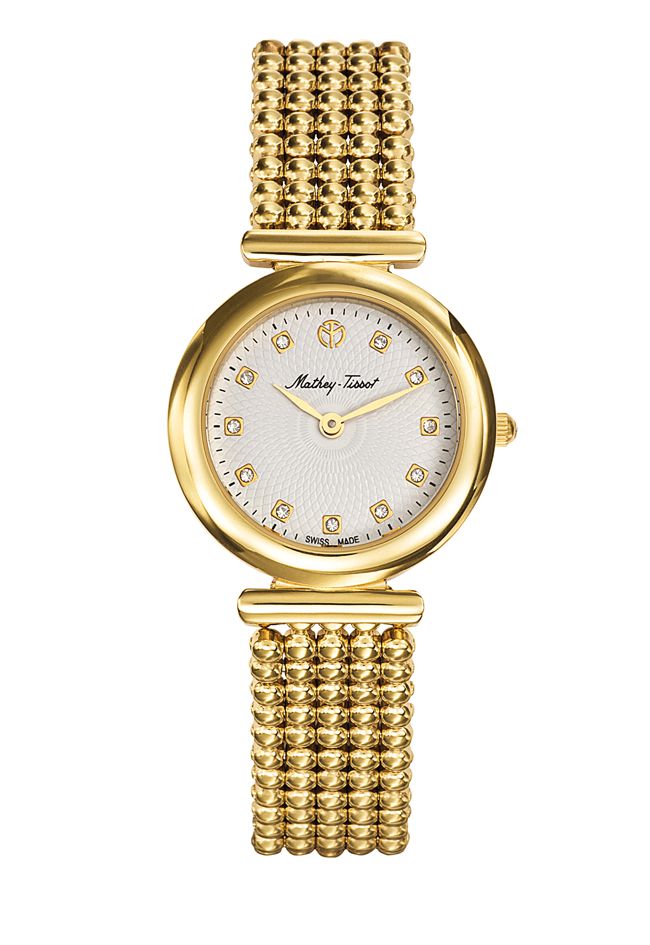 Mathey-Tissot Allure Yellow Gold Plated & White Dial D539PI