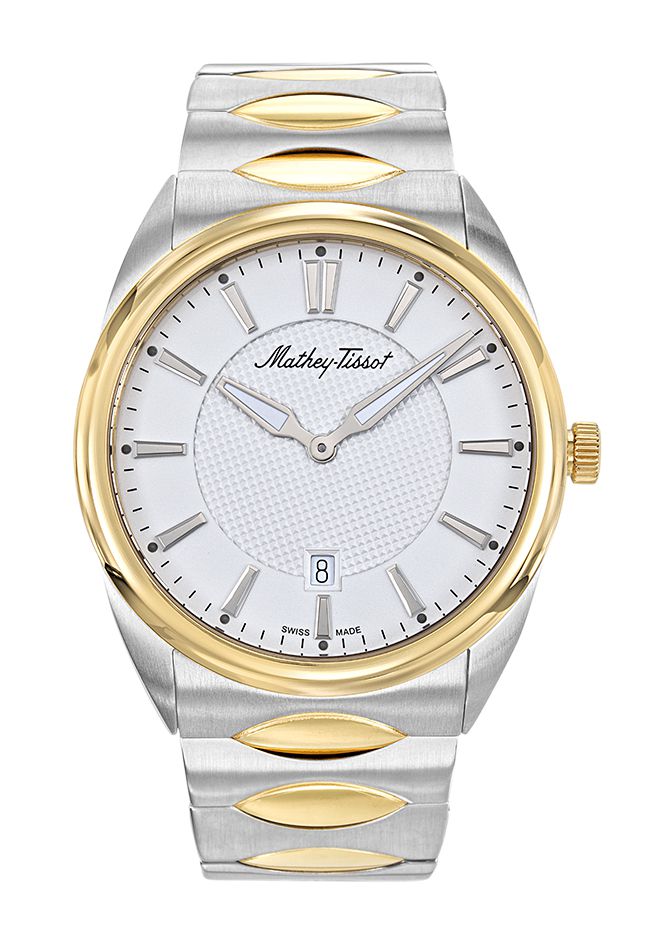 Mathey-Tissot Anaconda Stainless Steel / Gold Plated & White Dial H791BI