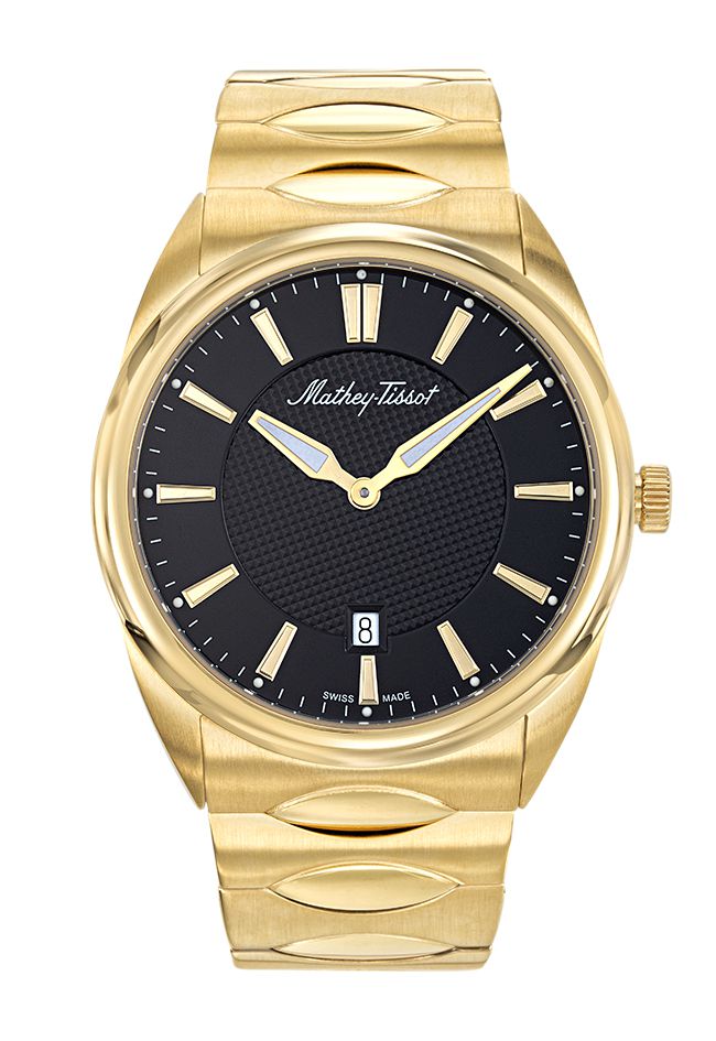 Mathey-Tissot Anaconda Gold Plated & Black Dial H791PN