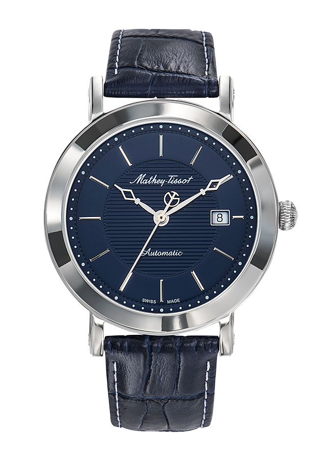 Mathey-Tissot City Automatic Stainless Steel / Blue Leather & Blue Strap HB611251ATABU