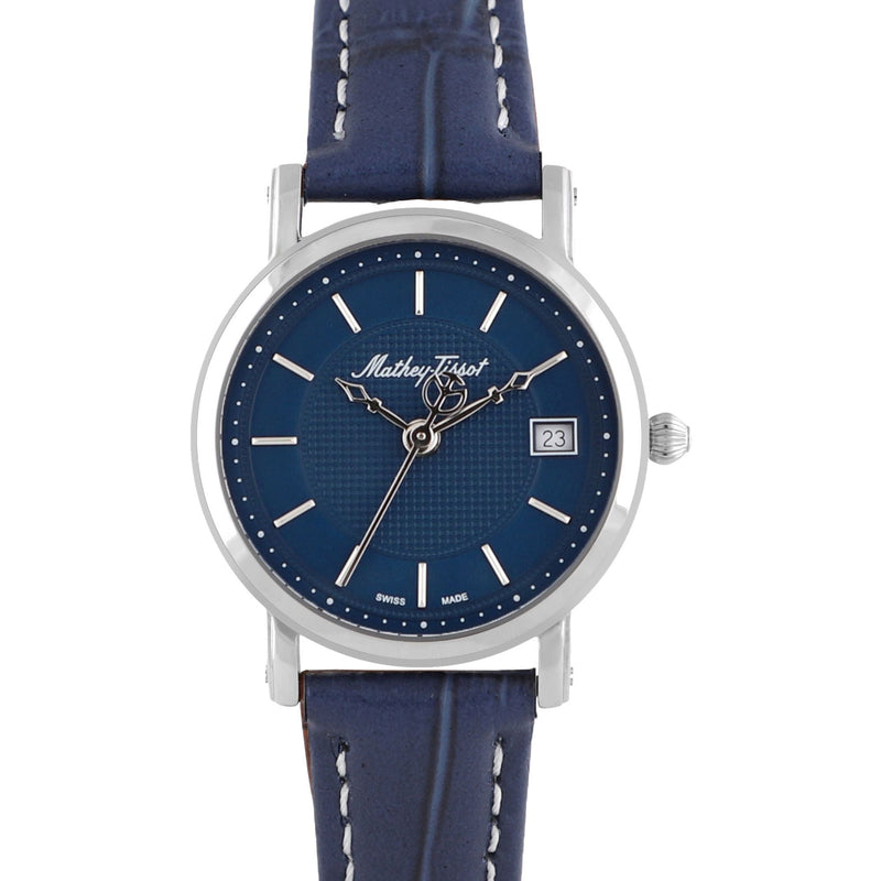 Mathey-Tissot City Stainless Steel / Blue Leather & Blue Dial H611251ABU